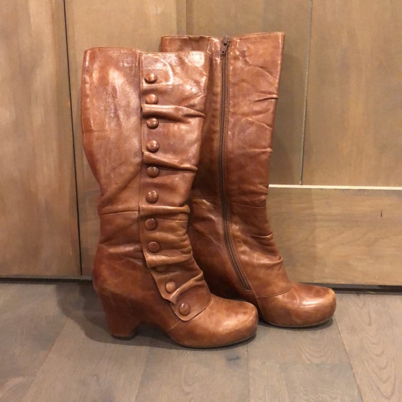 Miz Mooz knee high tan leather boots - Picture 1 of 2